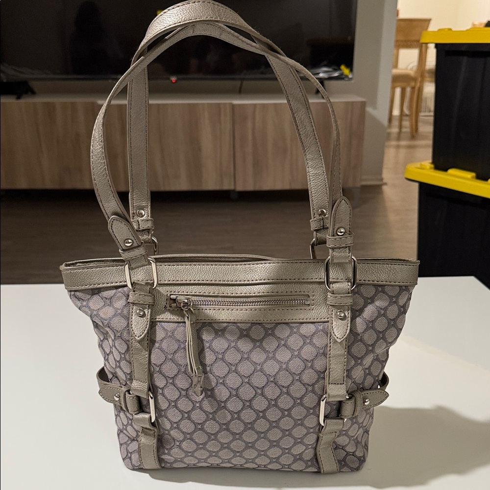 Nine West vintage Light Gray Patterned Shoulder Bag